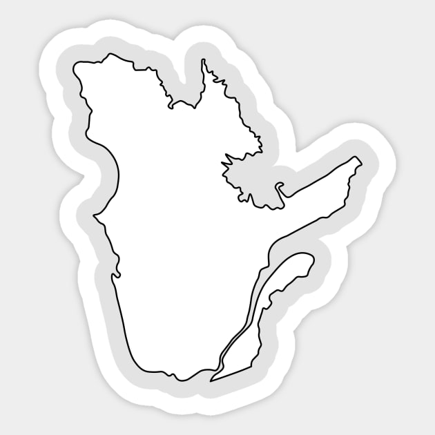 Quebec - Blank Outline Sticker by loudestkitten